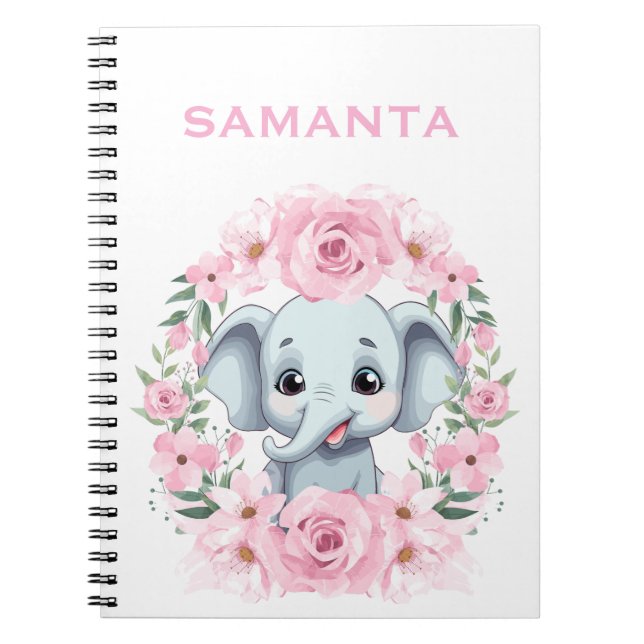 Personalized Elephant Notebook (Front)