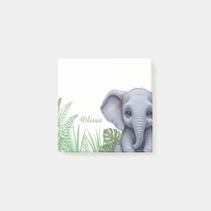Personalized Elephant Safari Sticky Notes