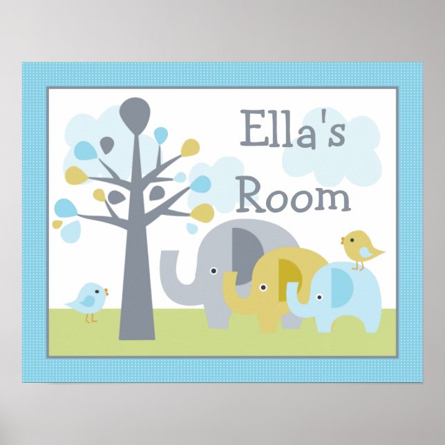 Personalized "Elephant Trunks of Love" Poster (Front)