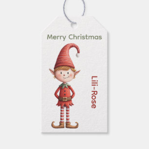 Personalized Elf Gift Tags North Pole Christmas