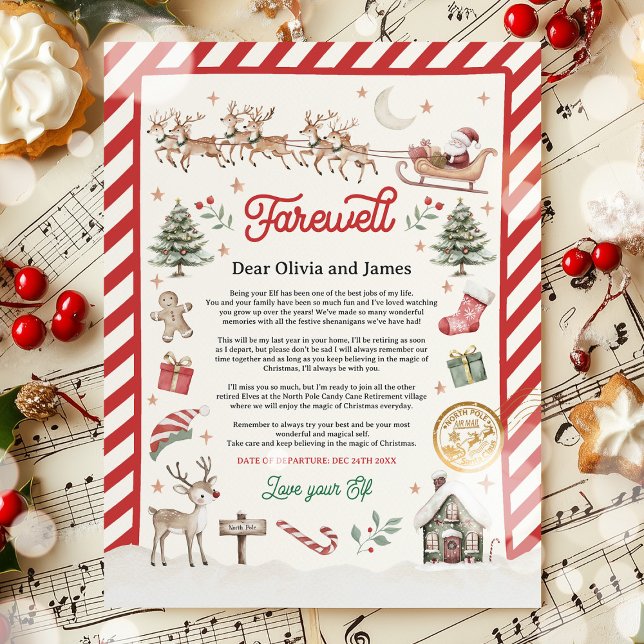 Personalized Elf Retirement Letter Goodbye Elf (Creator Uploaded)