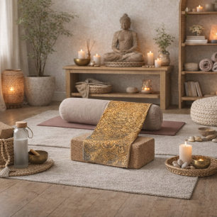 Personalized Embossed Mandala   Elegant Boho Sport Hand Towel