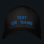 Personalized Embroidered Baseball Hats Template<br><div class="desc">Choose Fonts and Colour - Desgn Your Own Easy Personalized Promotional Embroidered Baseball Caps with Custom Text - Add Your Text - Name - Company / Number / Letter / Slogan - Tagline / or Website , Phone , E-mail , Social Media Handle / More - Choose Your Colour /...</div>