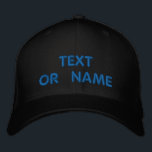 Personalized Embroidered Baseball Hats Template<br><div class="desc">Choose Fonts and Colour - Desgn Your Own Easy Personalized Promotional Embroidered Baseball Caps with Custom Text - Add Your Text - Name - Company / Number / Letter / Slogan - Tagline / or Website , Phone , E-mail , Social Media Handle / More - Choose Your Colour /...</div>