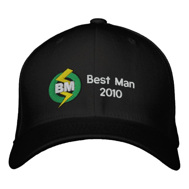 Personalized, Embroidered Best Man Hat (Front)