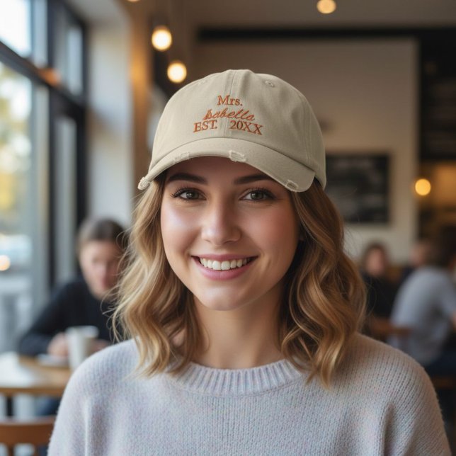 Personalized embroidered Mrs. hat - Customized  (Creator Uploaded)