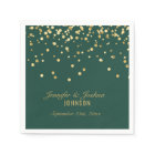 Personalized EMERALD Green Gold Confetti Wedding