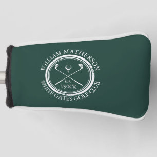 Personalized Emerald Green Golf Club Name Head Cover