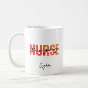 Personalized Emergency Nurse Name Coffee Mug