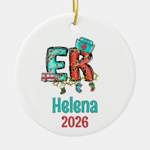 Personalized Emergency Nurse Ornament, ER Ornament