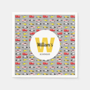Personalized Emergency Vehicles Transportation Napkin