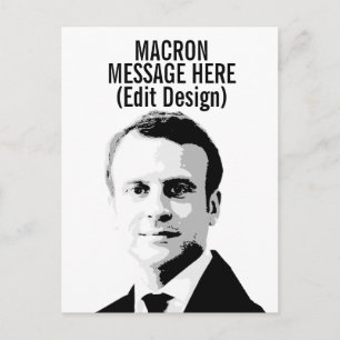 PERSONALIZED EMMANUEL MACRON POSTCARD