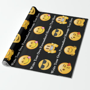 Personalized Emoji Text/Message Wrapping Paper