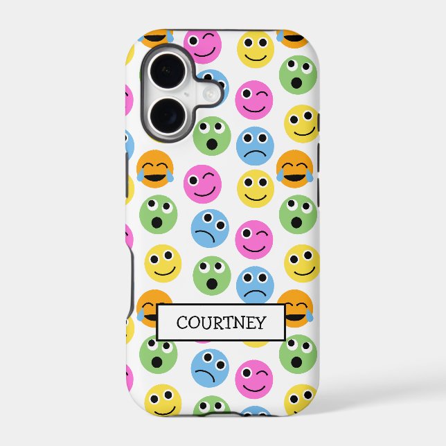 Personalized Emojis Faces Colourful Patterned (Back)