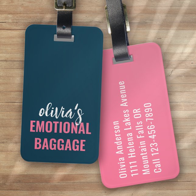 Personalized Emotional Baggage Funny Luggage Tag (Creator Uploaded)