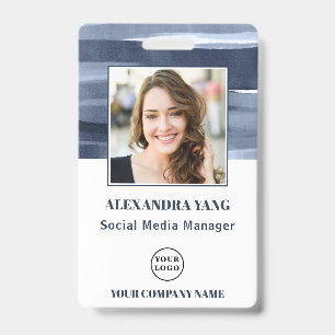Personalized Employee Company Logo Photo ID Badge