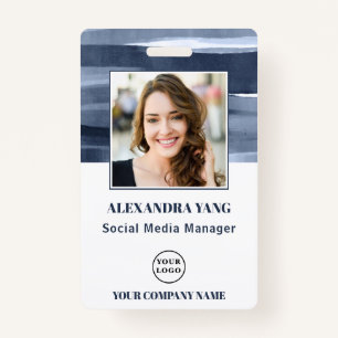 Personalized Employee Company Logo Photo ID Badge
