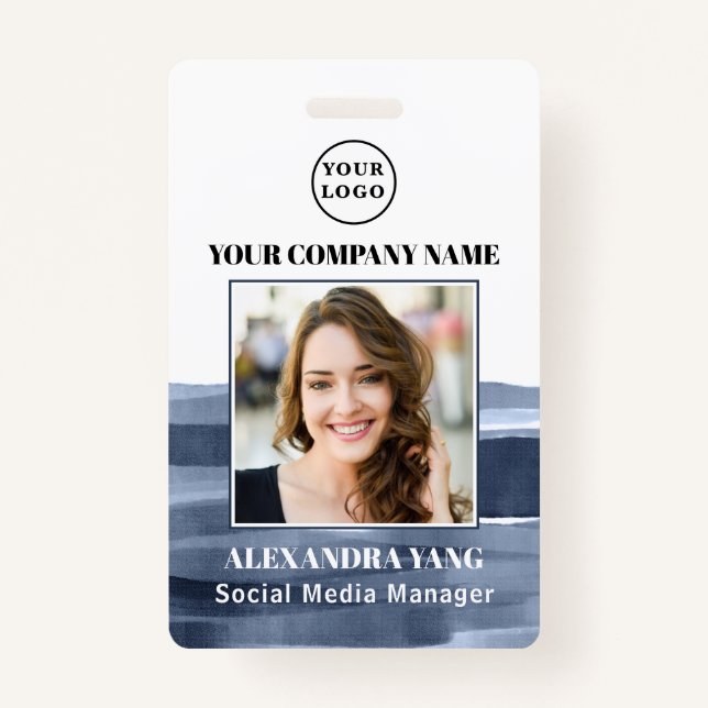 Personalized Employee Company Photo ID Badge (Front)