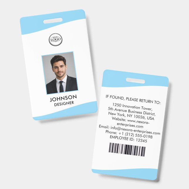 Personalized employee id Badge (Front & Back)