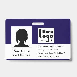 personalized employee ID badge with QR Code