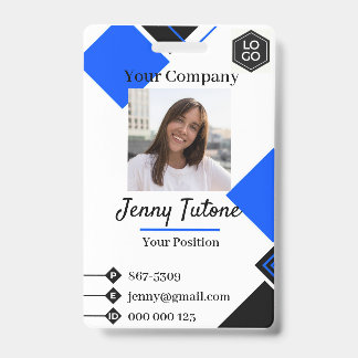 Personalized Employee Logo & Photo ID Badge