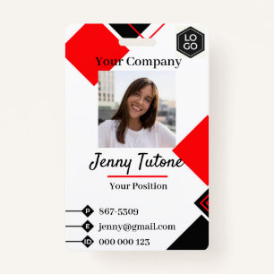 Personalized Employee Logo & Photo ID Badge