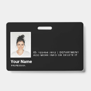 Personalized Employee Modern Photo ID Security Badge