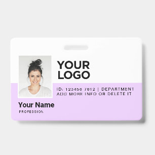 Personalized Employee Modern Photo ID Security Badge