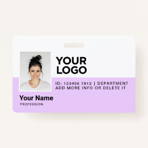 Personalized Employee Modern Photo ID Security Badge