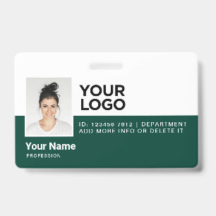 Personalized Employee Modern Photo ID Security Badge