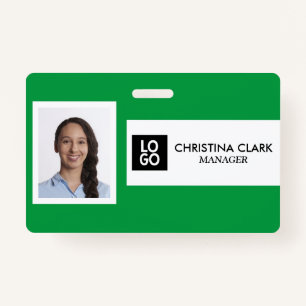 Personalized Employee Name Business ID Photo Logo Badge