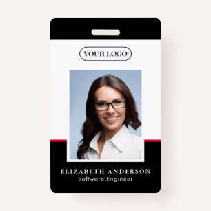 Personalized Employee Name Photo Logo ID  Badge
