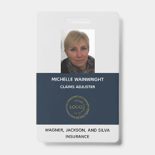 Personalized Employee Photo Add Your Business Logo Badge