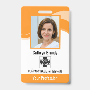Personalized Employee, Photo, Bar Code & Logo Badge
