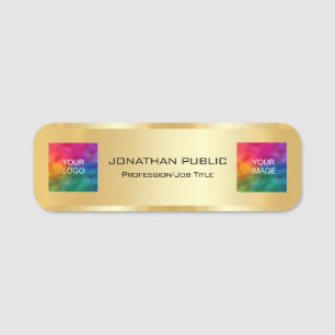 Personalized Employee Photo Business Logo Here Name Tag