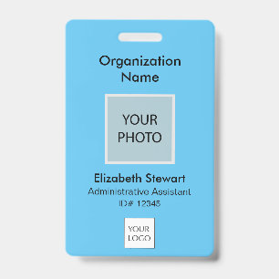 Personalized Employee Photo ID and Logo Badge