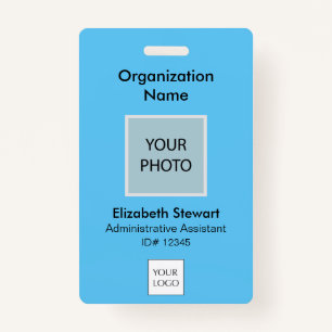 Personalized Employee Photo ID and Logo Badge