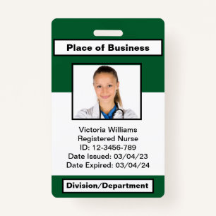 Personalized Employee Photo ID Badge