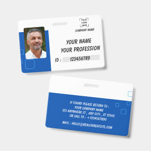 Personalized Employee Photo ID Badge