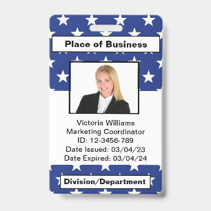 Personalized Employee Photo ID Badge