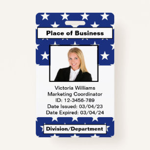 Personalized Employee Photo ID Badge