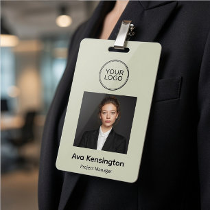 Personalized Employee Photo ID Badge with Custom