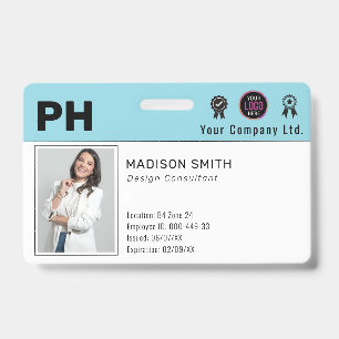 Personalized Employee Photo ID Company Security Ba Badge