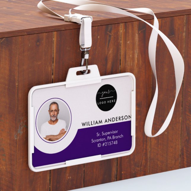 Personalized Employee Photo ID Company Security Ba Badge (Creator Uploaded)