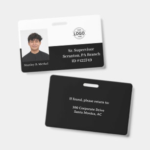 Personalized Employee Photo ID Company Security Ba Badge