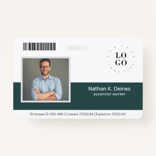 Personalized Employee Photo ID Company Security Badge