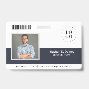 Personalized Employee Photo ID Company Security Badge
