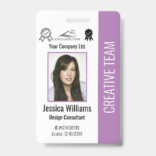 Personalized Employee Photo ID Company Security Badge