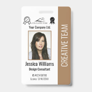 Personalized Employee Photo ID Company Security Badge