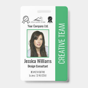 Personalized Employee Photo ID Company Security Badge